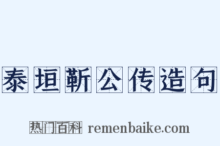 泰垣靳公传造句是什么意思的图片